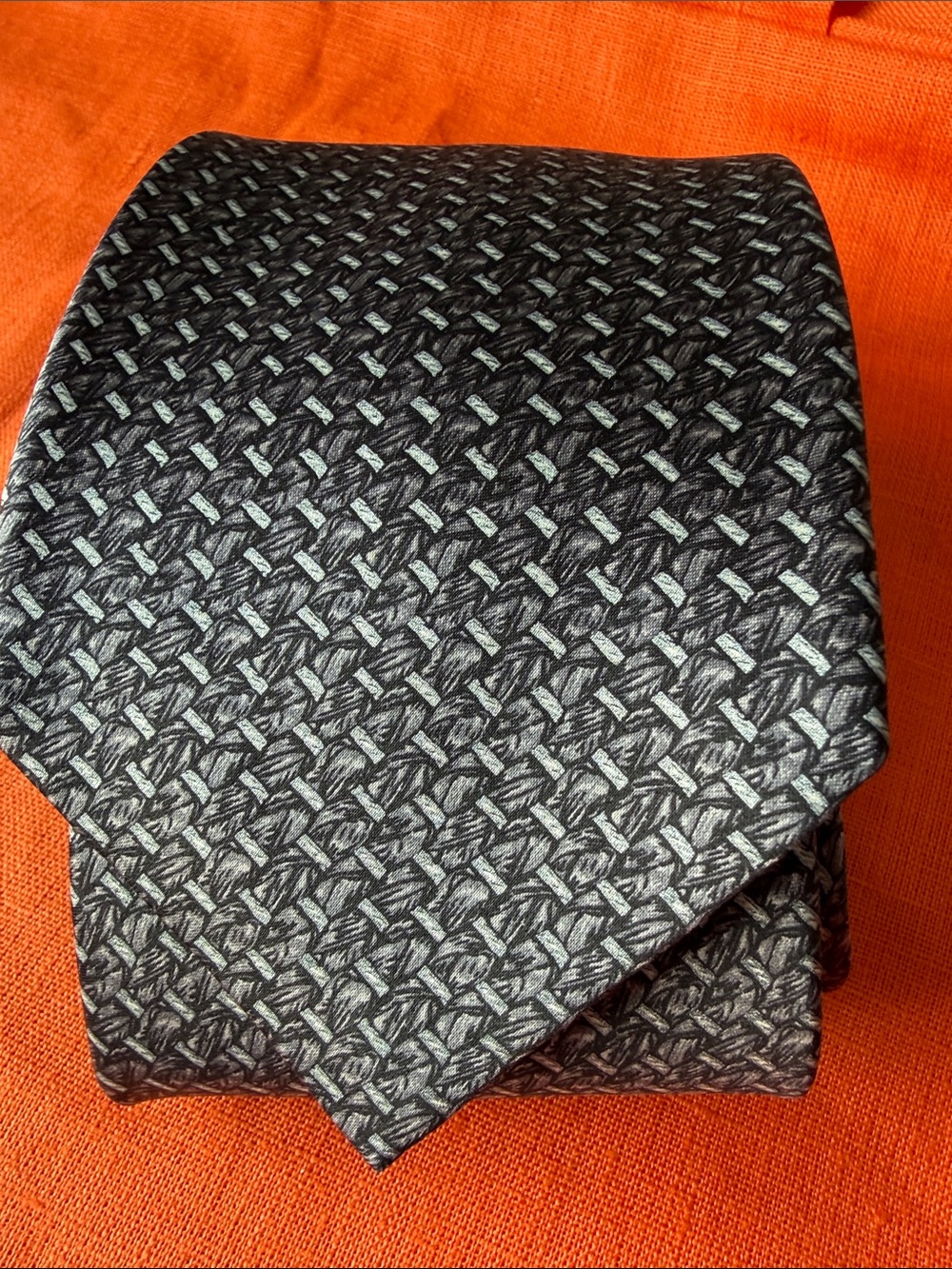 Brioni Brown Geometric Pattern Men's Tie